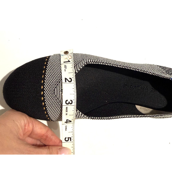 Rothy’s The Flat Size 9 Black Cap Round Toe Washable Eco Friendly Slip Ons - Picture 10 of 10